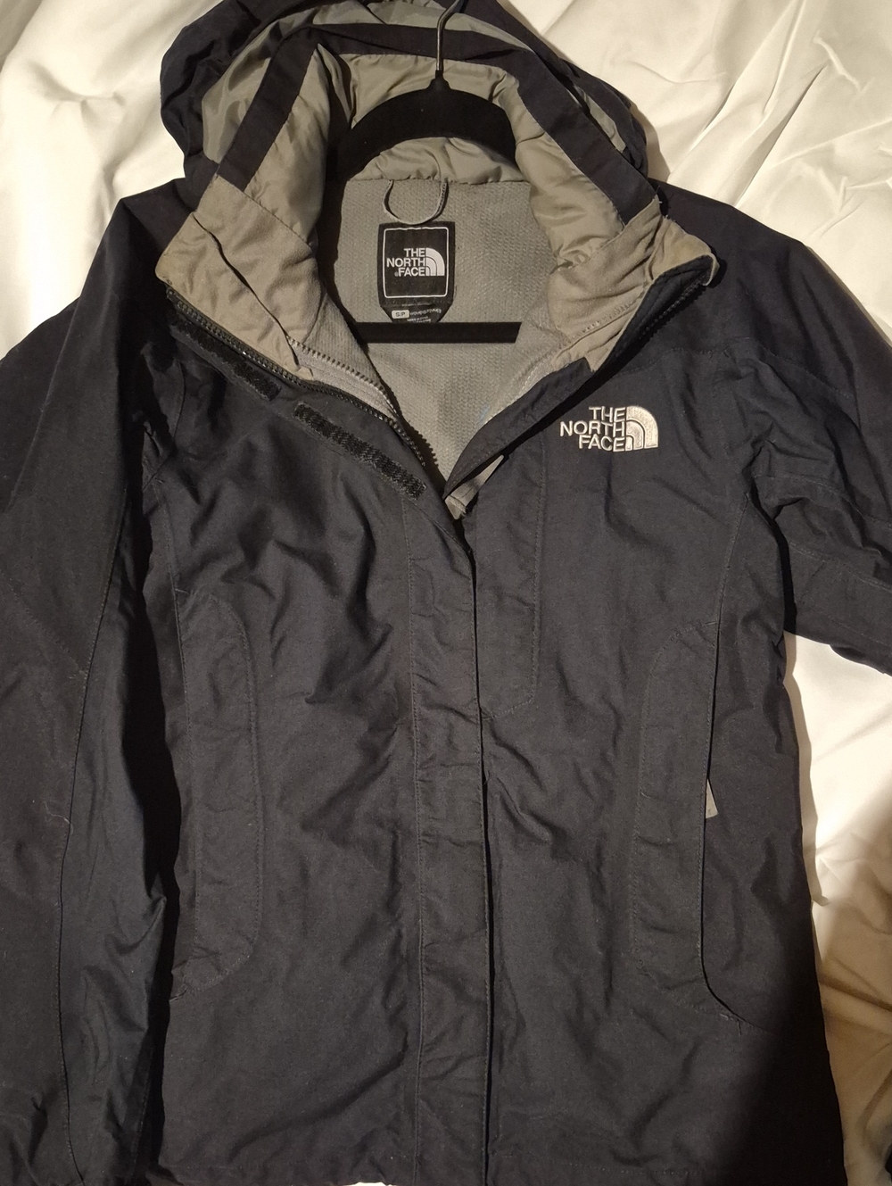 The North Face Men’s Hooded Raincoat - Black with Gray Lining